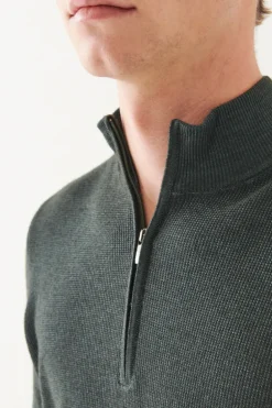Merino Textured Quarter Zip