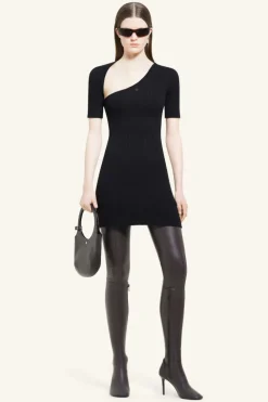 Mini Slash Rib Knit Dress