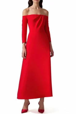 Off-Shoulder Midi Dress