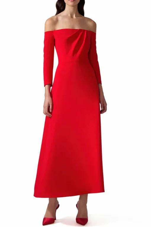 Off-Shoulder Midi Dress