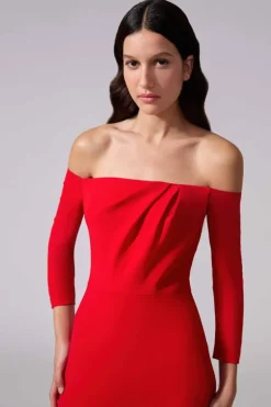 Off-Shoulder Midi Dress