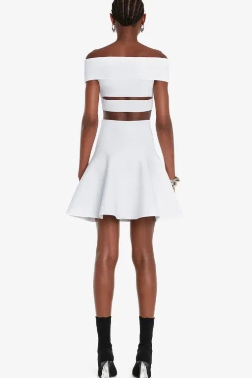 Off-The-Shoulder Slashed Mini Dress