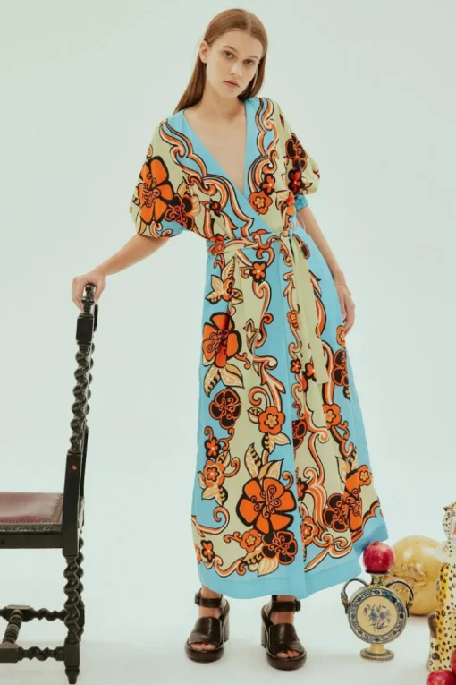 Ondine Wrap Midi Dress