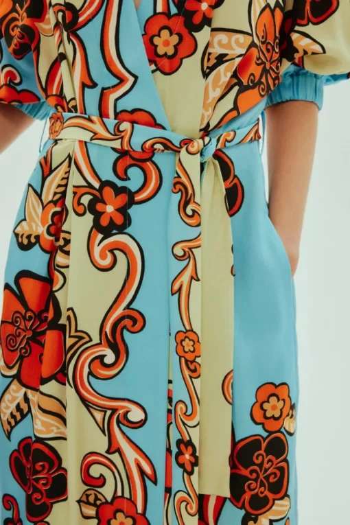 Ondine Wrap Midi Dress