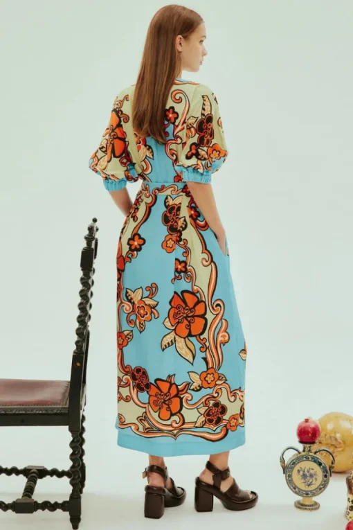 Ondine Wrap Midi Dress