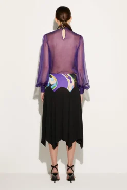 Orchidee Print Skirt
