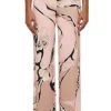 Orchidee Print Straight Pants