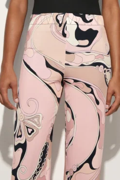 Orchidee Print Straight Pants