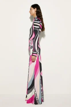 Pesci Print Maxi Skirt