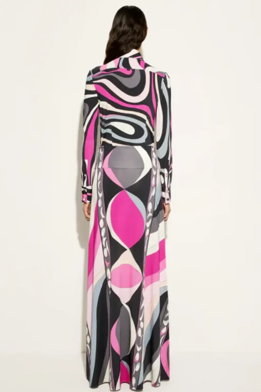 Pesci Print Maxi Skirt