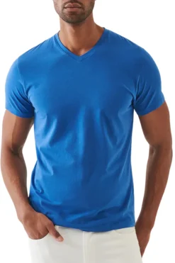 Pima Cotton Stretch V-Neck