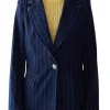 Pin Stripe Denim Blazer