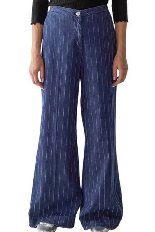 Pinstripe Chino Jeans