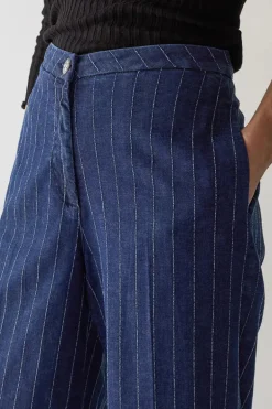 Pinstripe Chino Jeans