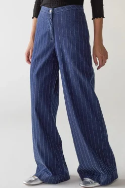 Pinstripe Chino Jeans