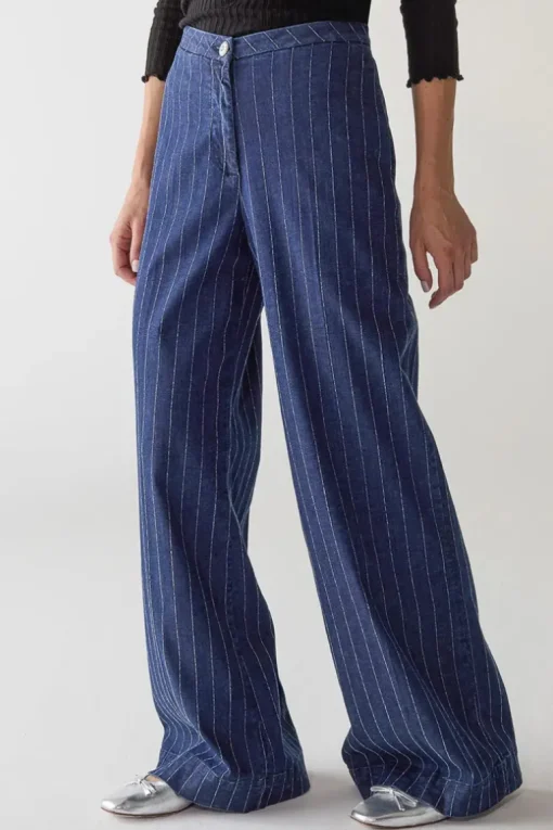 Pinstripe Chino Jeans