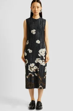 Pleated Sleeveless Dress