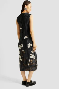 Pleated Sleeveless Dress