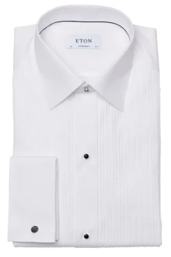 Plissé Black Tie Shirt, Slim