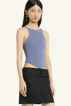 Pointy Rib Knit Tank