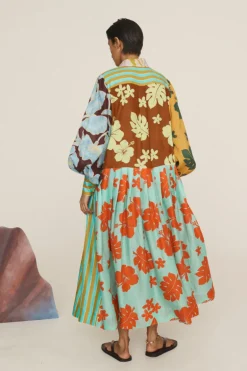 Poppy Spliced Shirtdress