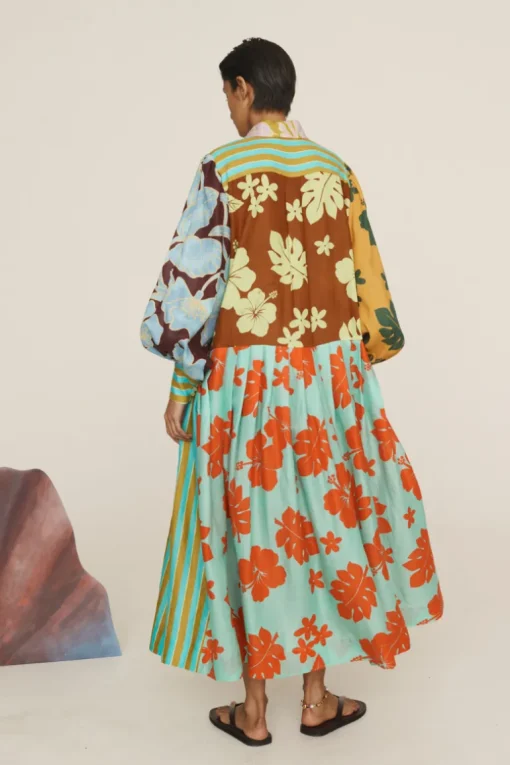 Poppy Spliced Shirtdress