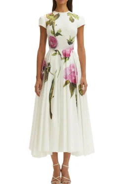 Printed Roses Dress