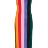 Rainbow Stripe Knit Maxi Dress
