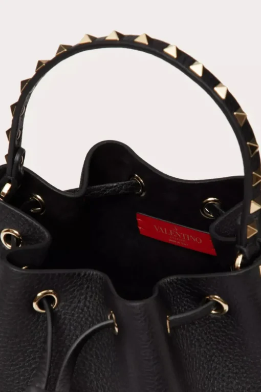 Rockstud Grainy Bucket Bag