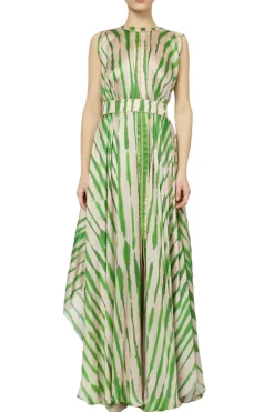 Rorschach Print Long Dress