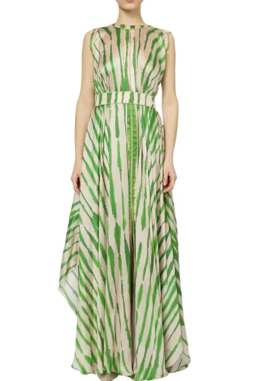 Rorschach Print Long Dress