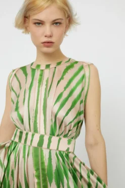 Rorschach Print Long Dress