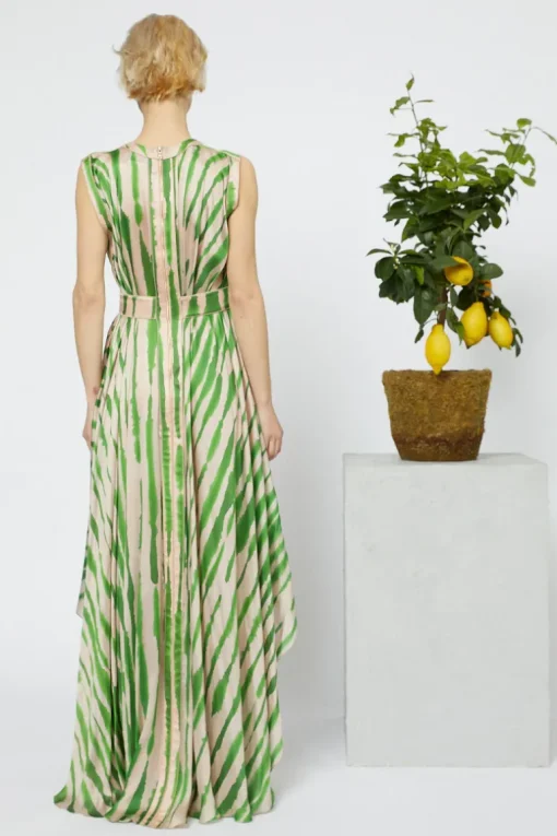 Rorschach Print Long Dress