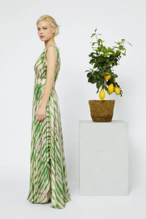 Rorschach Print Long Dress
