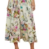 Seina Poplin Midi Skirt