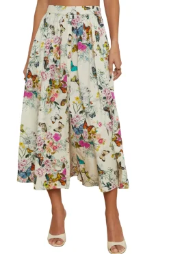 Seina Poplin Midi Skirt