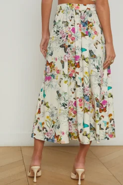 Seina Poplin Midi Skirt