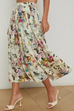 Seina Poplin Midi Skirt