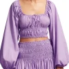 Shirred Decolette Blouse