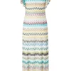 Striped Raschel Laced Dress