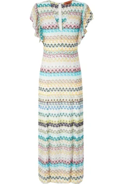 Striped Raschel Laced Dress