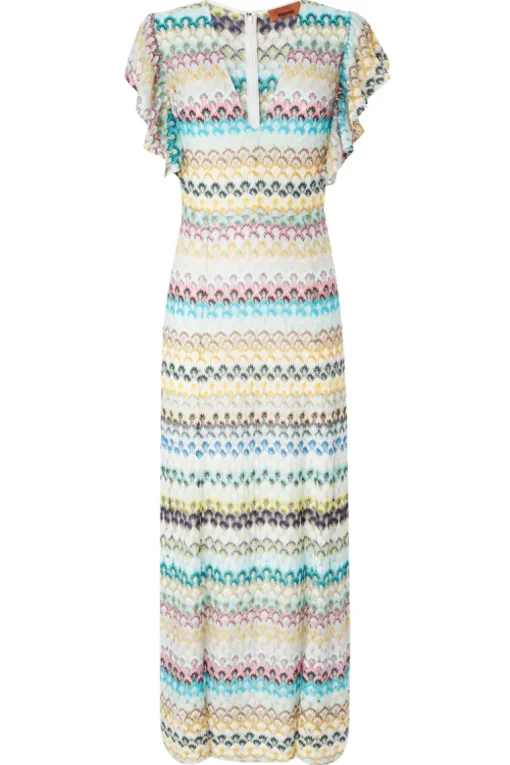 Striped Raschel Laced Dress
