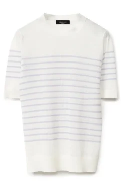 Striped Short Sleeve Sweater