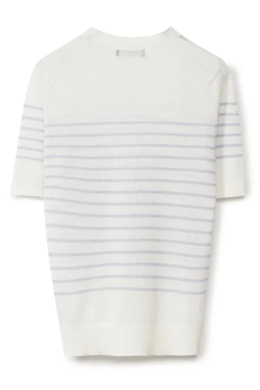 Striped Short Sleeve Sweater