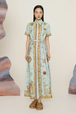 Surrealist Summer Shirtdress