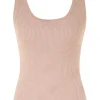 Tallow Metallic Scoop Neck Tank