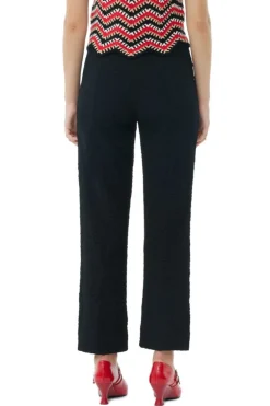 Textured Cropped Pants