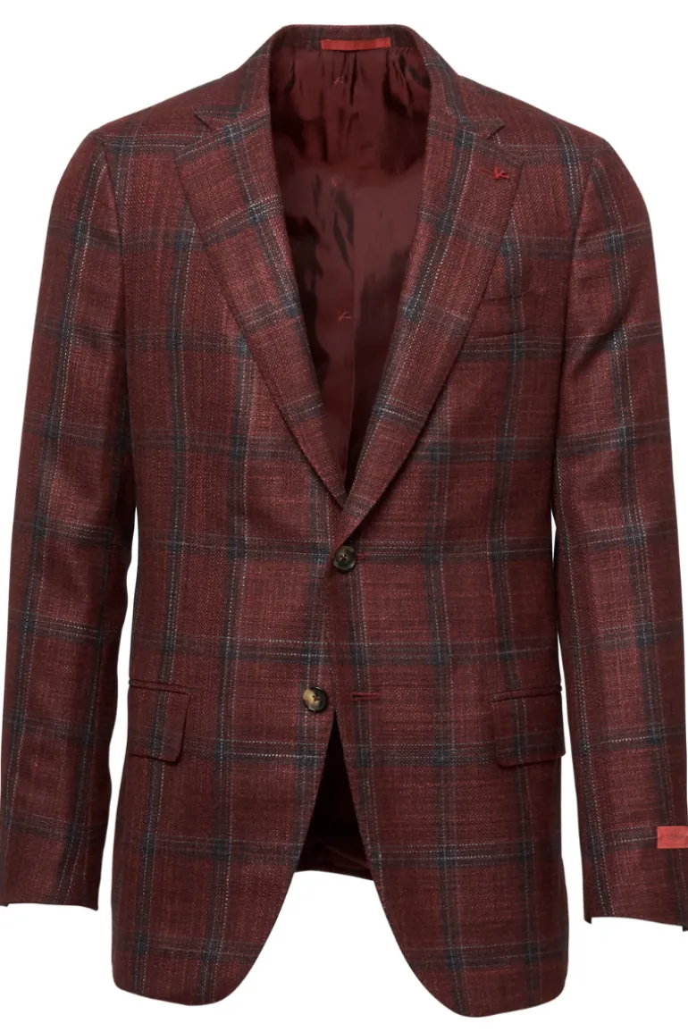 Textured Window Plaid Sport Jacket