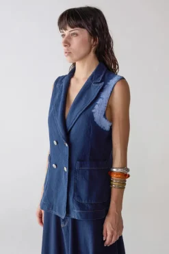Tie Dye Gilet Blazer