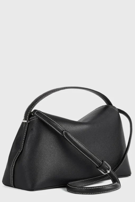 T-Lock Grained-Leather Bag